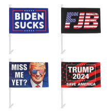 Pro Trump anti Biden Car flags