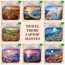 Travel Theme Laptop Sleeves