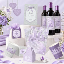Sweet 16 Invites, Party Supplies Violet & Silver