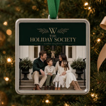Modern Personalized Family Photo Christmas 