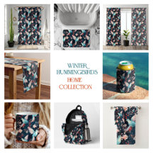 Cute Winter Hummingbirds Pattern