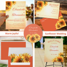 Warm Joyful Sunflower Wedding Suite
