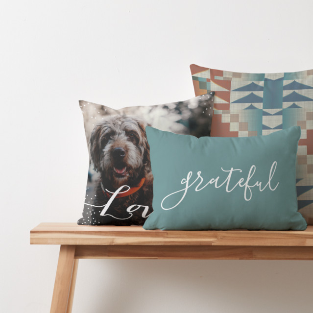 Use a throw pillow as an accent piece for your WFH chair or a lumbar pillow for support while you work.