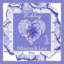 Hibiscus & lace BLUE wedding