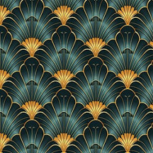 Clock Elegant Art Deco