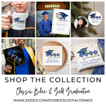 Classic Blue & Gold Graduation Cap Collection
