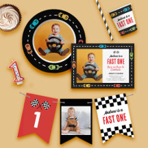 Fast One Race Track Birthday