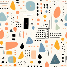 Colorful Geometric Nordic Pattern. 