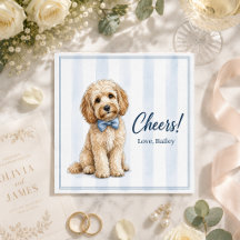 Custom Pet Napkins Wedding Dog Cat Cocktail couple