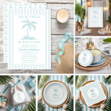 Palm Trees and Pacifiers Coastal Blue Baby Shower
