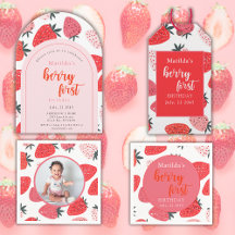 Berry First Strawberry 1st Birthday 