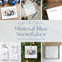 Minimal Blue Snowflake Pattern