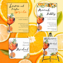 Aperol Spritz Summer Spring Bridal Shower 