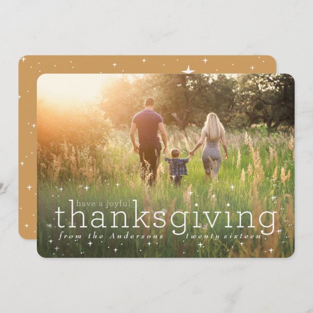 Starry Night Thanksgiving Holiday Card