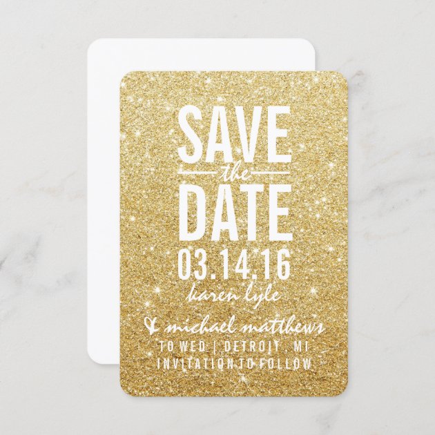Save The Date | Golden Glitter Fab II