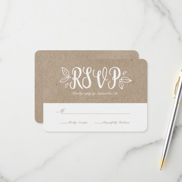 Rustic Romance RSVP Card