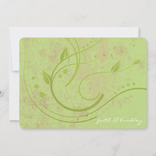 Spring Green & Chocolate SAVE THE DATE Photo