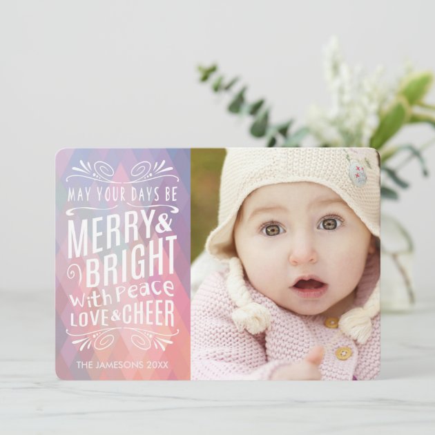 Airy And Light Holiday Photo Card