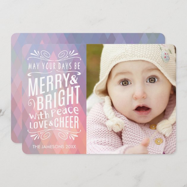 Airy And Light Holiday Photo Card