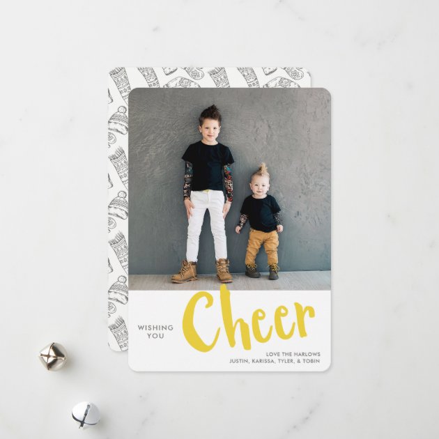 Cheer | Holiday Photo Card | Yellow