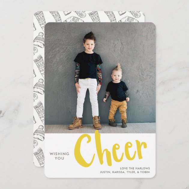 Cheer | Holiday Photo Card | Yellow