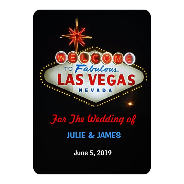 Unique Las Vegas Wedding Formal Invitation