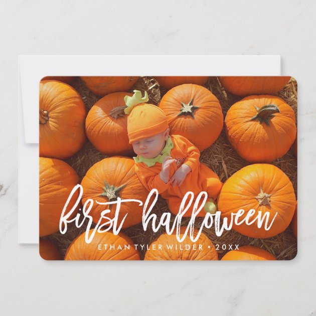 Baby's First Halloween Photo Card