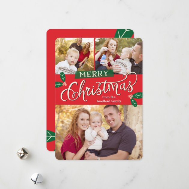 Berry Merry Christmas Holiday Photo Cards
