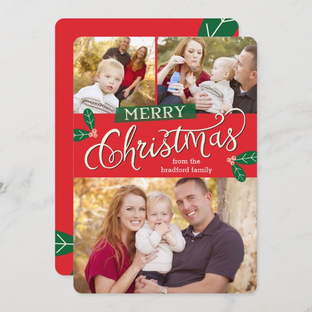 Berry Merry Christmas Holiday Photo Cards