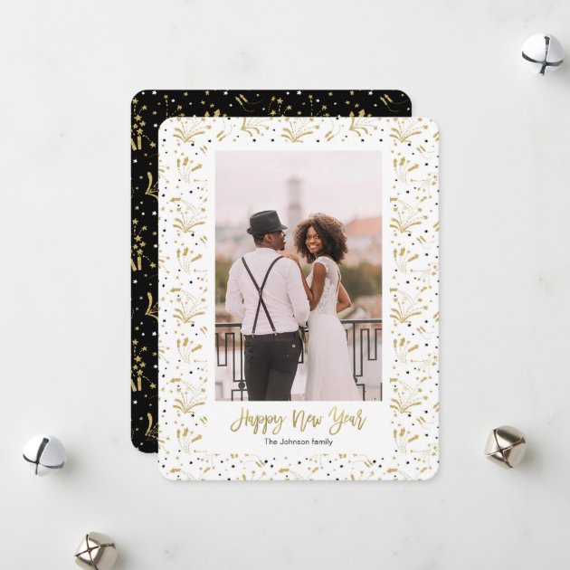 New Year Holiday | Fireworks | Photo Card