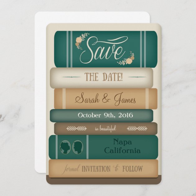 Library Books Save The Date