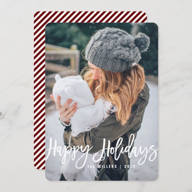 Happy Holidays Photo Card, Vertical Holiday Card