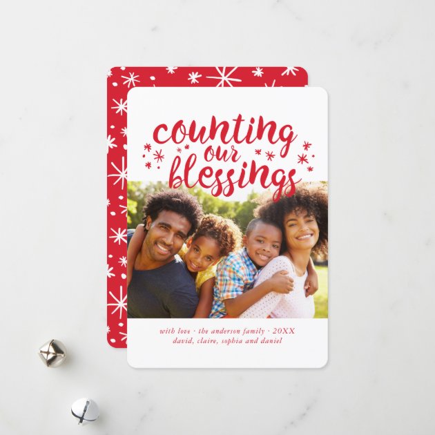 Counting Our Blessings Holiday Photo Card