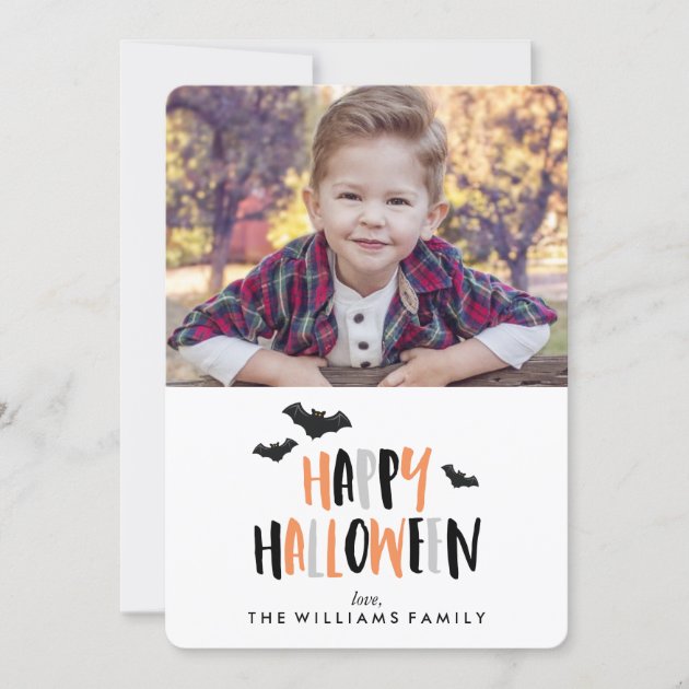 Happy Halloween Family Photo Card