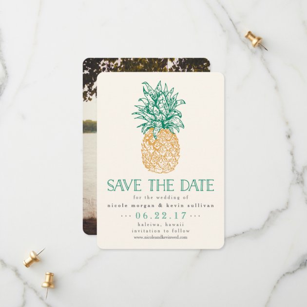 Vintage Pineapple Save The Date