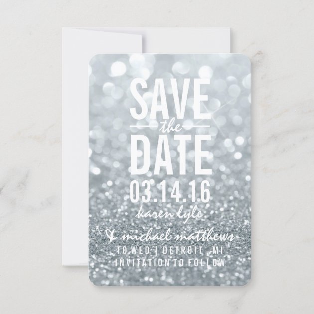 Save the Date | Silver Glit Fab