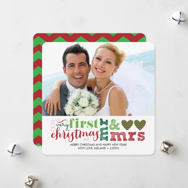 Our First Christmas As Mr & Mrs Holiday Invitation