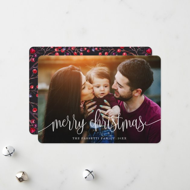 Berry Merry Christmas Photo Card