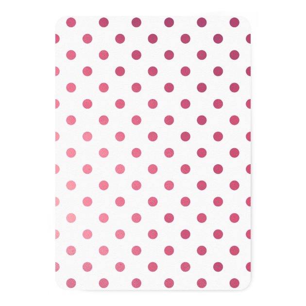 Modern Pink Polka Dots Girly Graduation Party Invitation