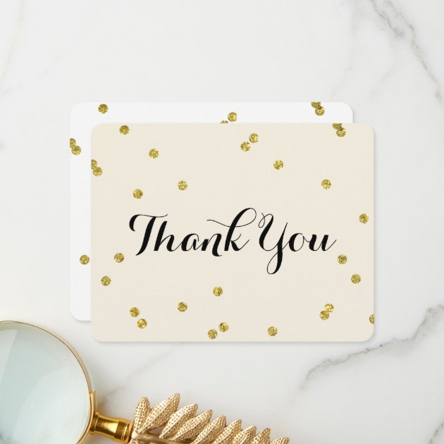 Gold Glitter | Thank You Cards