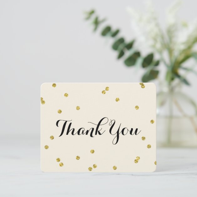 Gold Glitter | Thank You Cards