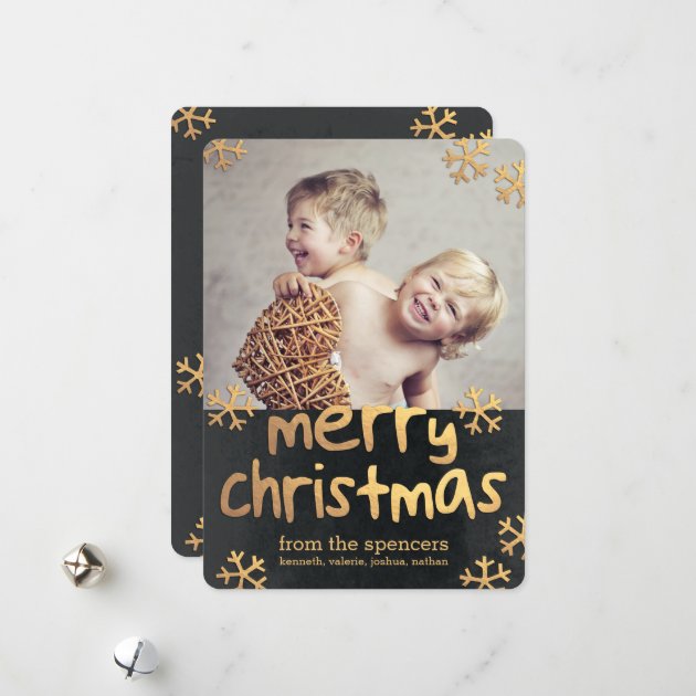 Radiant Snowflakes Christmas Holiday Photo Cards