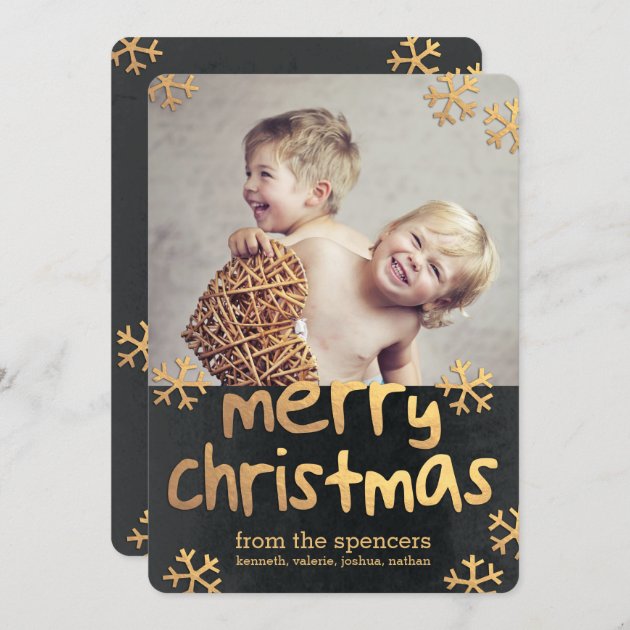 Radiant Snowflakes Christmas Holiday Photo Cards