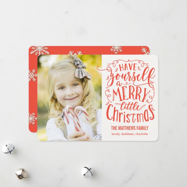 Merry Little Christmas Holiday Photo Card