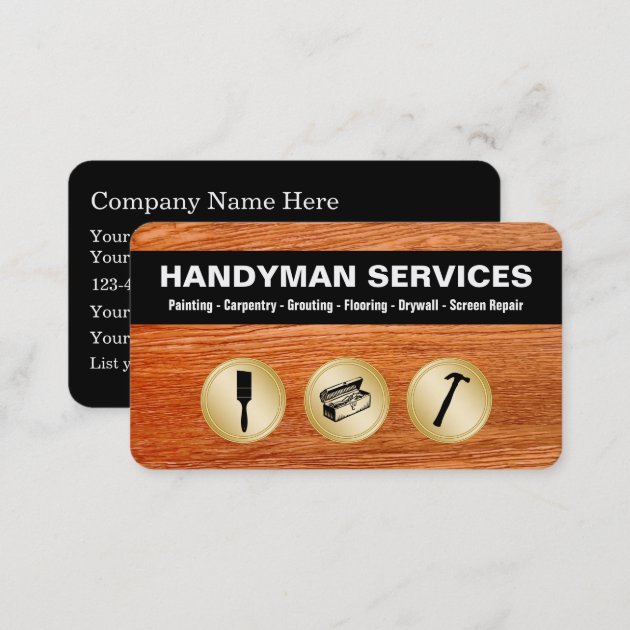Handyman Business Cards (back side)