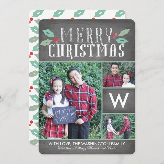 Modern Hollies Collection Holiday Invitation