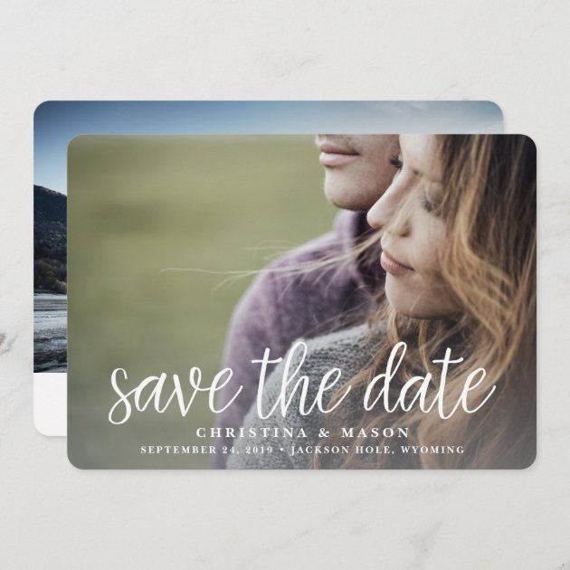 Handwritten | Double-Sided Photo Save The Date