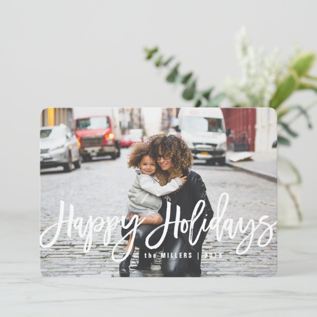Happy Holidays Photo Card, Horizontal Holiday Card