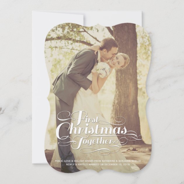 Couple First Christmas Together Holiday Photo Card