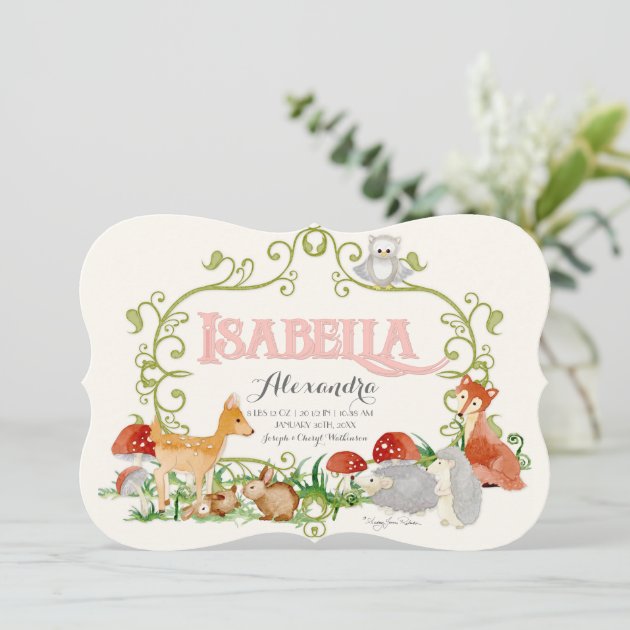 Isabella Top 100 Baby Name Girl Birth Announcement